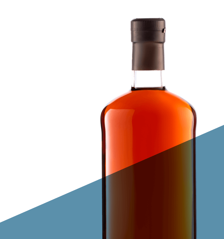 isolated liquor bottle