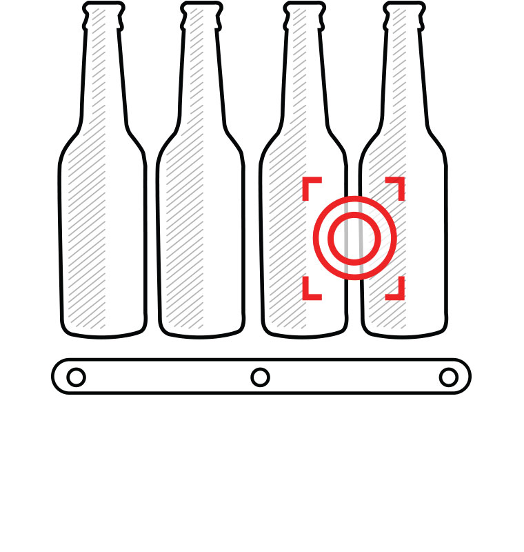 Icon showing detecting line efficiency
