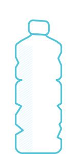 icon showing crush damage on pet bottle