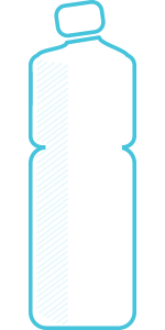 icon showing improper seal on pet bottle